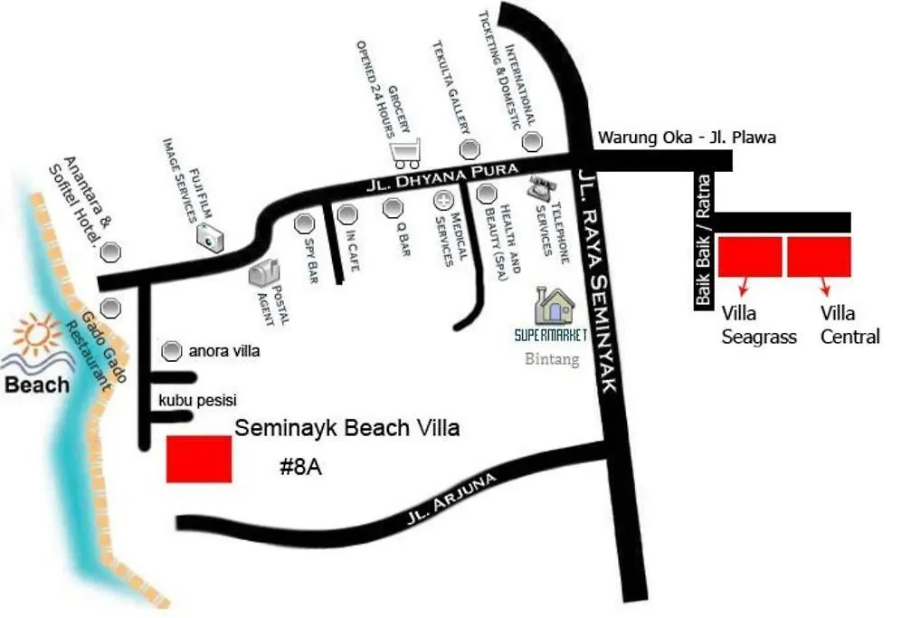Seminyak Beach Seagrass Villa 4Br